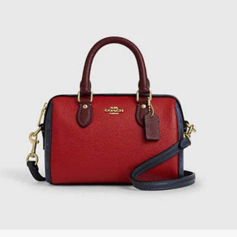 New price drop! Coach Mini Rowan Crossbody Bag In Colorblock 💞